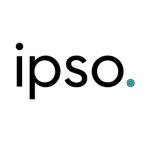 Logo of Ipso, featuring a modern and minimalist design with the word "ipso" in lowercase, accompanied by a circular dot, representing clarity and innovation in its branding.